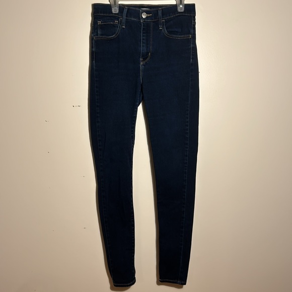 Levi’s 720 High Rise Super Skinny Women’s Jeans Dark Wash US Size 27 - Picture 3 of 12